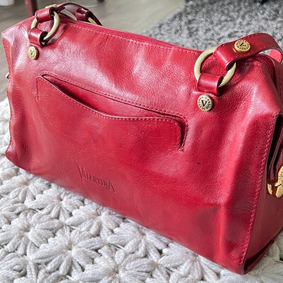 Valentina Bags Valentina Vintage Red Leather Purse Made In Italy Poshmark